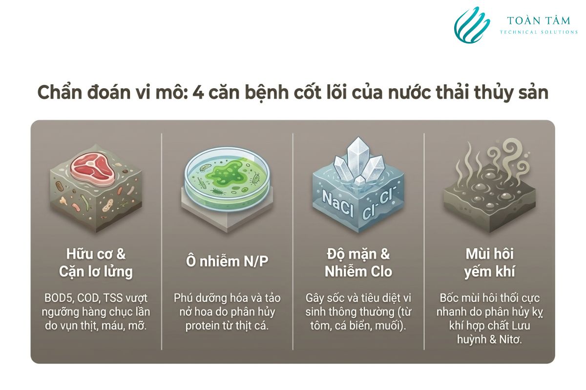 4 căn bệnh cốt lõi của nước thải thủy sản