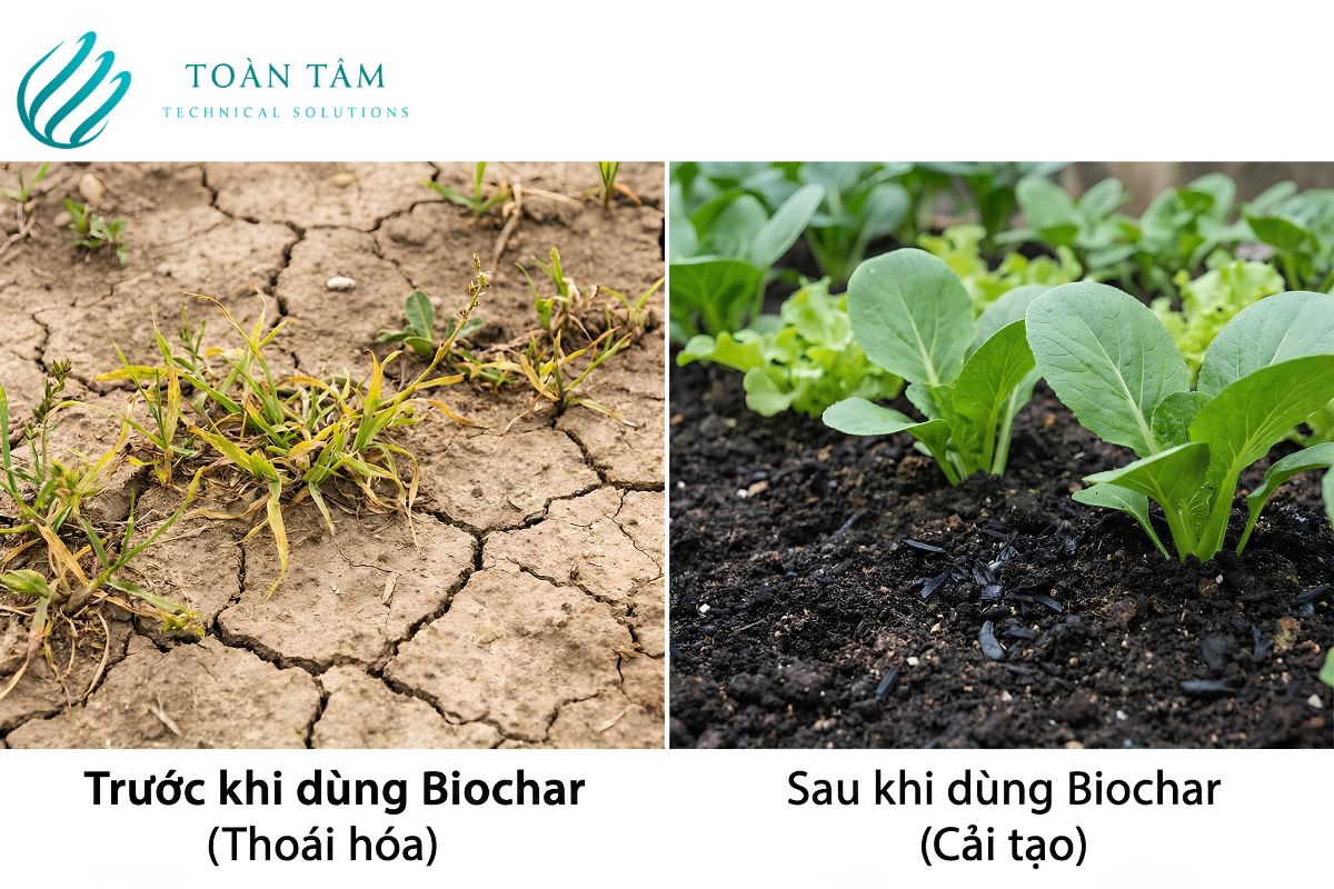 Lợi ích sau khi sử dụng Biochar biến tính