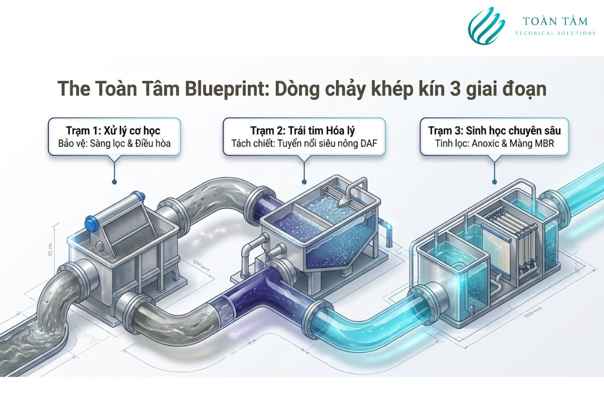 Sơ đồ công nghệ xử lý nước thải thủy sản