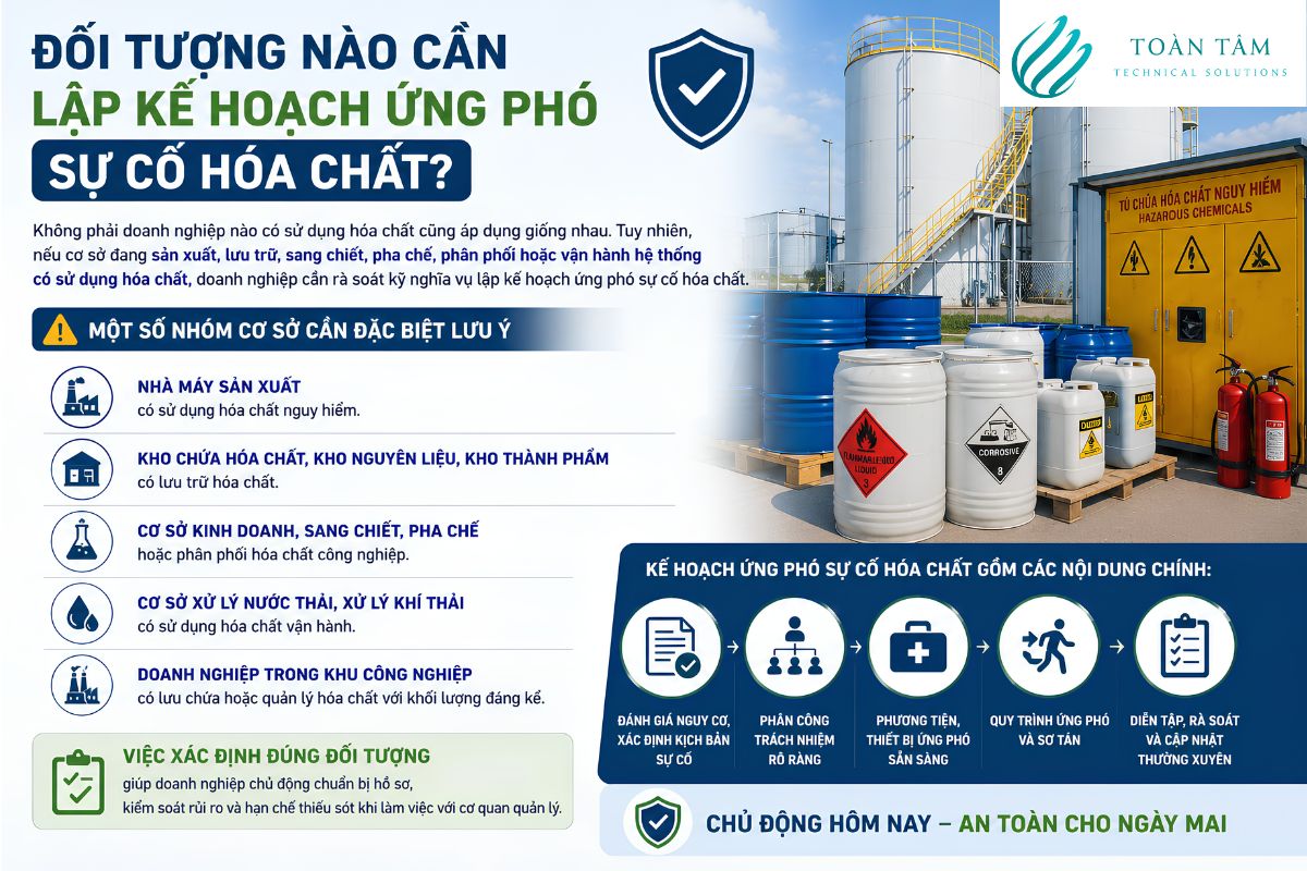 Các nhóm cần lập kế hoạch ứng phó sự cố hóa chất