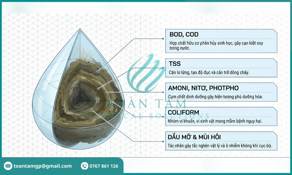 Thành phần nước thải sinh hoạt