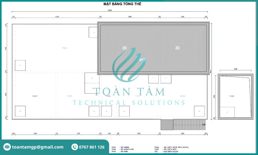 Bản vẽ minh họa hệ thống xử lý nước thải bệnh viện
