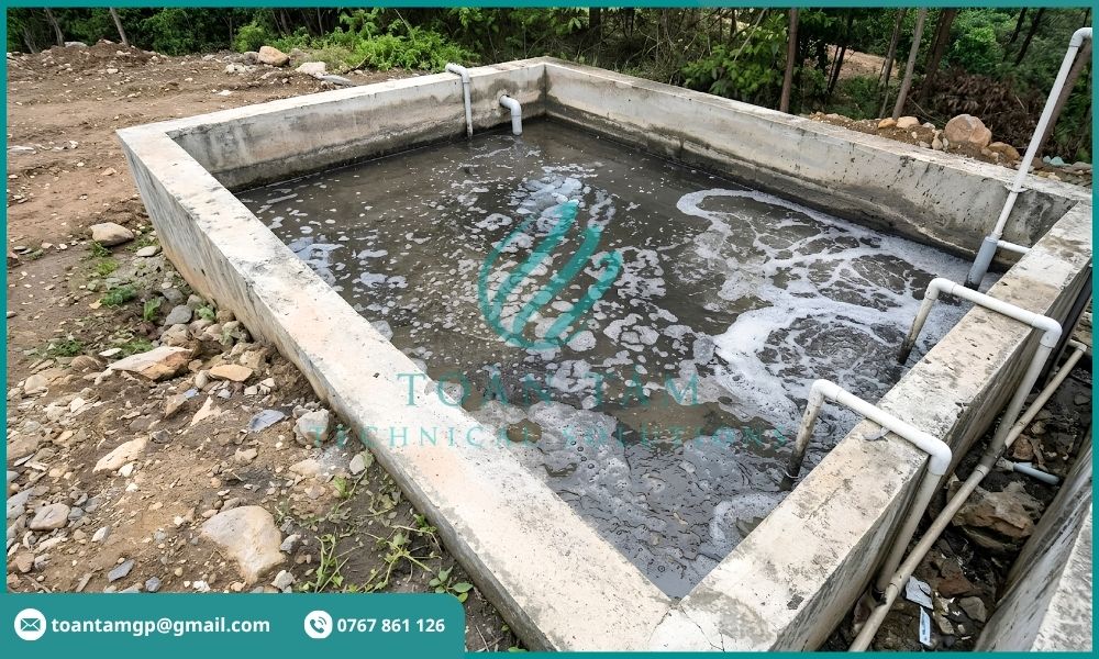 Bể chứa nước thải chăn nuôi heo