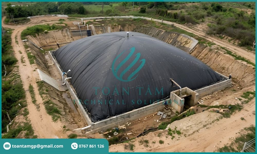 Cận cảnh hầm biogas trong chăn nuôi