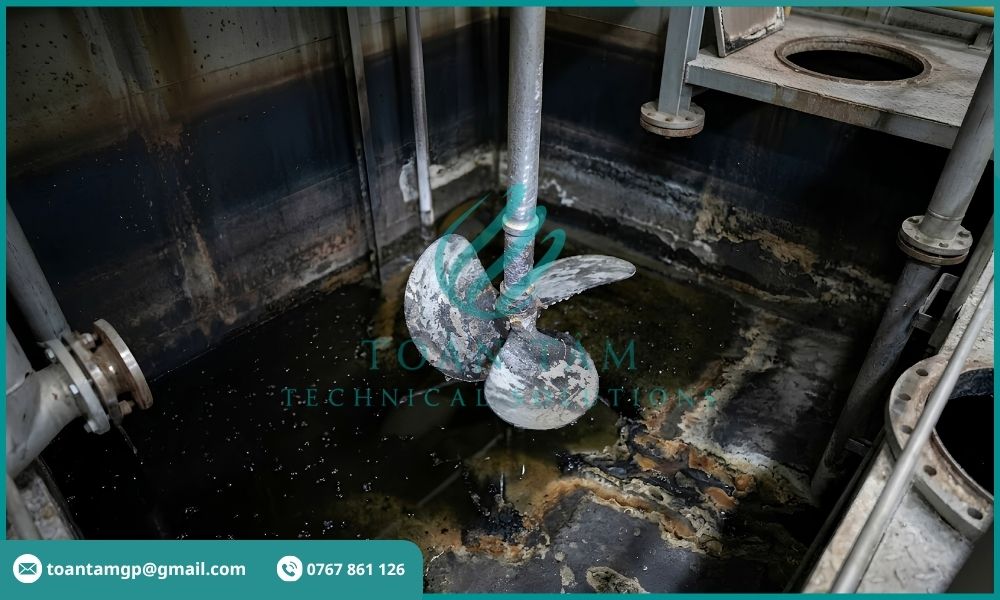 Cánh khuấy xử lý nước thải bị mài mòn