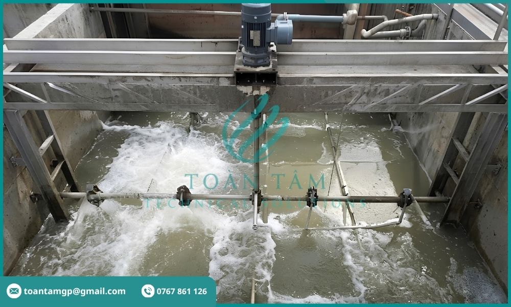 Công đoạn keo tụ tạo bông