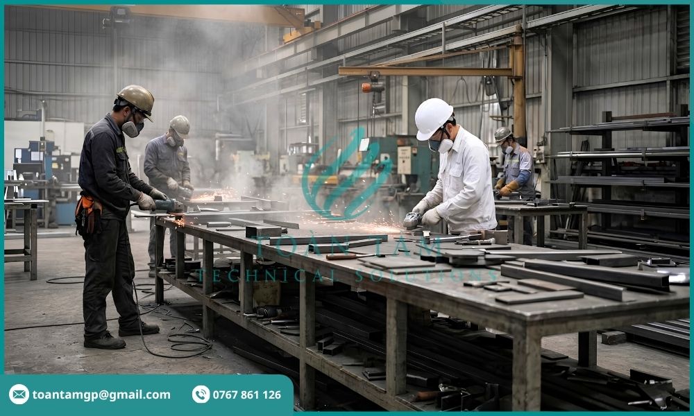 Đánh bóng kim loại trong môi trường nhiều bụi