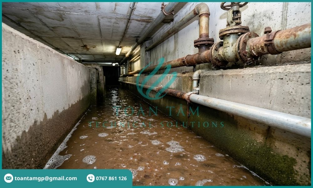 Dòng nước thải giết mổ gia súc