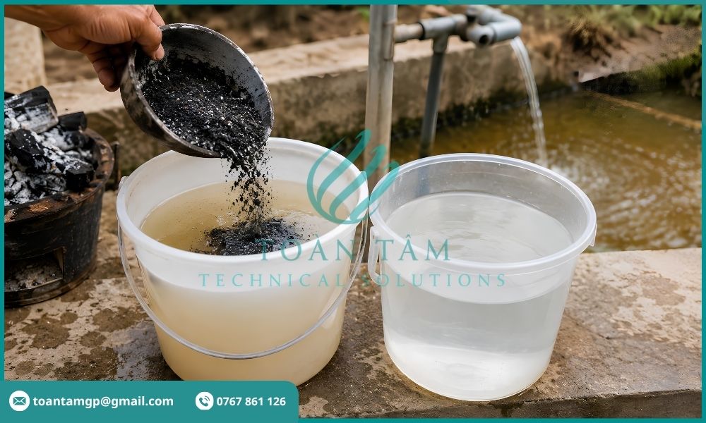 Dùng tro bếp để xử lý nước nhiễm phèn
