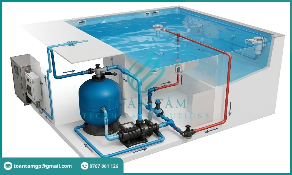 Hệ thống lọc tuần hoàn hồ bơi