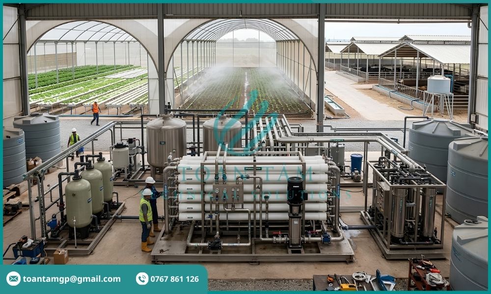 Xử lý nước nhiễm mặn cho tưới tiêu nông nghiệp và chăn nuôi
