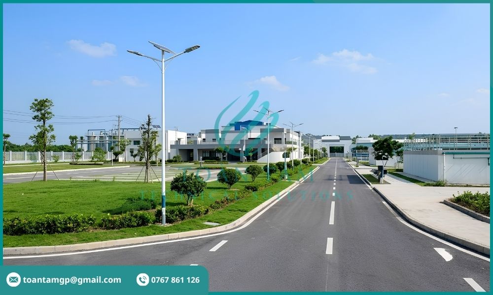 Khu vực thi công hệ thống xử lý nước thải