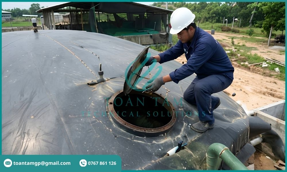 Kiểm tra và bảo trì hầm biogas