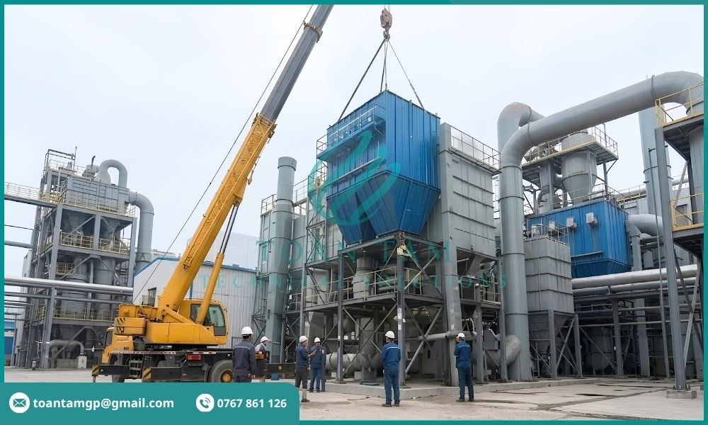 Lắp đặt hệ thống xử lý bụi xi măng
