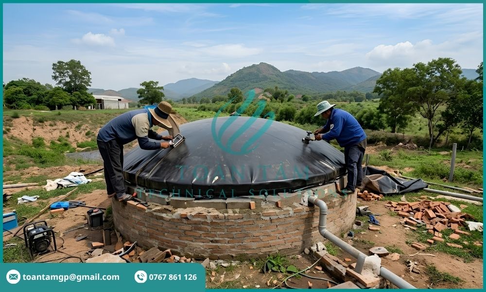 Nâng cấp và cải tạo hầm biogas cũ