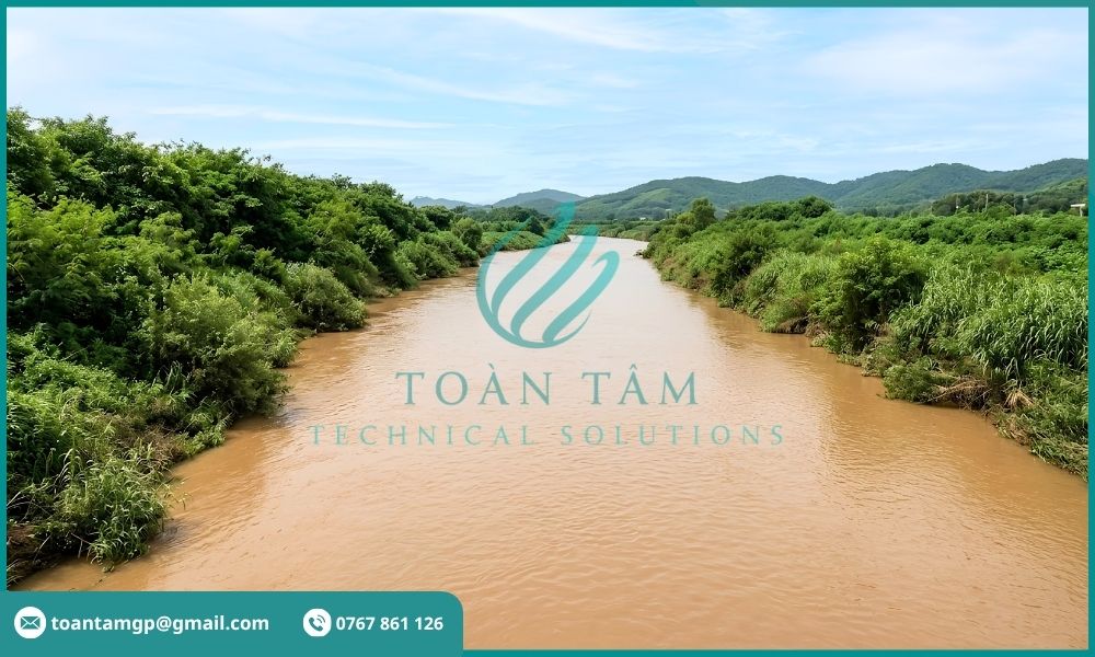 Nguồn nước mặt bị đục và chứa nhiều bùn