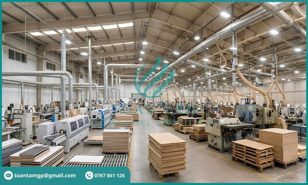 Nhà máy phát sinh bụi từ chế biến gỗ