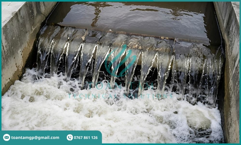 Nước đầu ra không đạt do tách bùn không hiệu quả