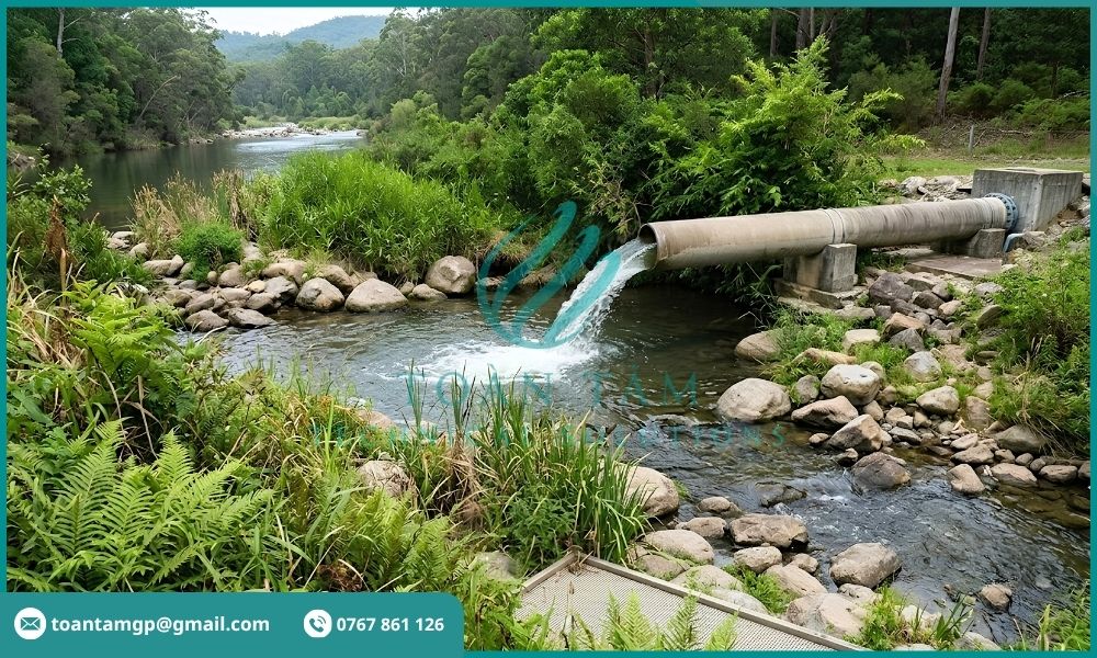 Nước sau xử lý xả ra môi trường
