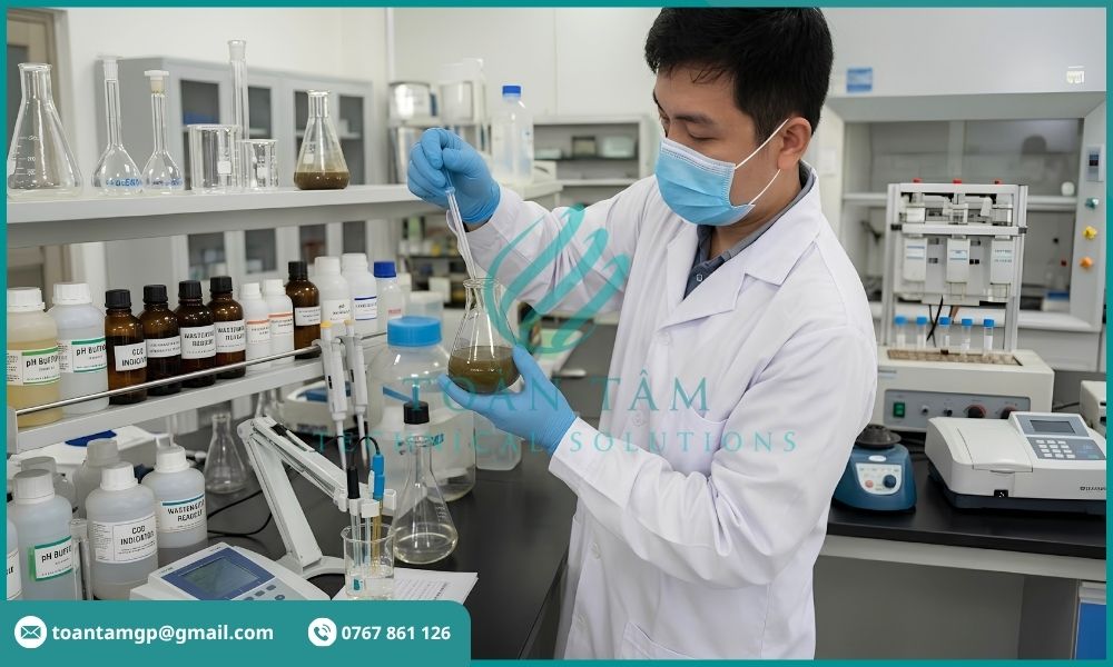 Phân tích mẫu nước thải chăn nuôi heo