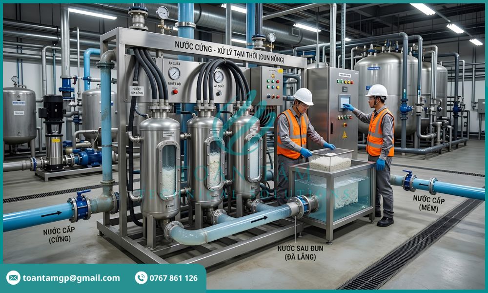 Phương pháp đun nóng để xử lý nước cứng tạm thời