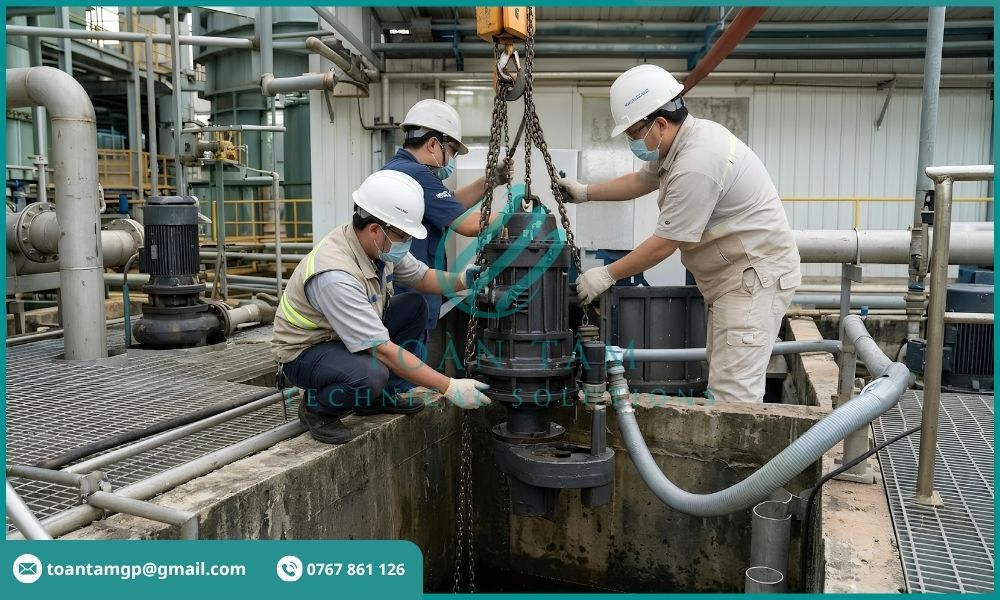 Thay thế thiết bị xử lý nước thải xuống cấp
