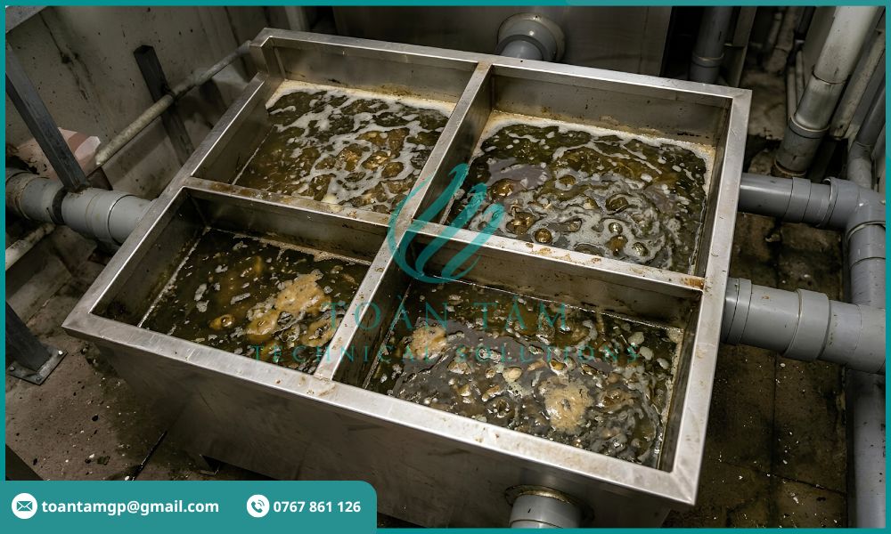 Thiết bị đang xử lý nước thải
