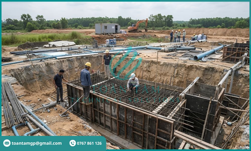 Tiến hành thi công hệ thống