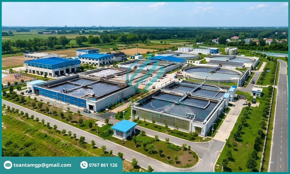 Toàn cảnh hệ thống xử lý nước thải công nghiệp