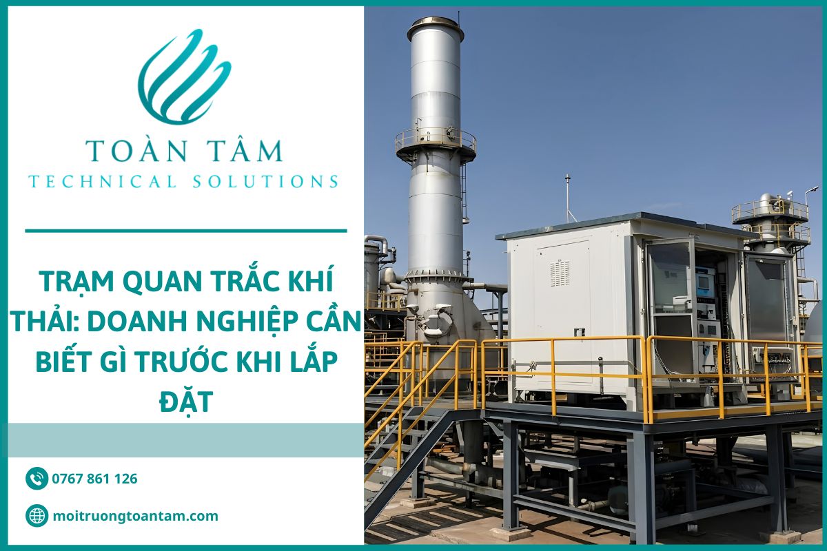 Trạm quan trắc khí thải công nghiệp tại nhà máy