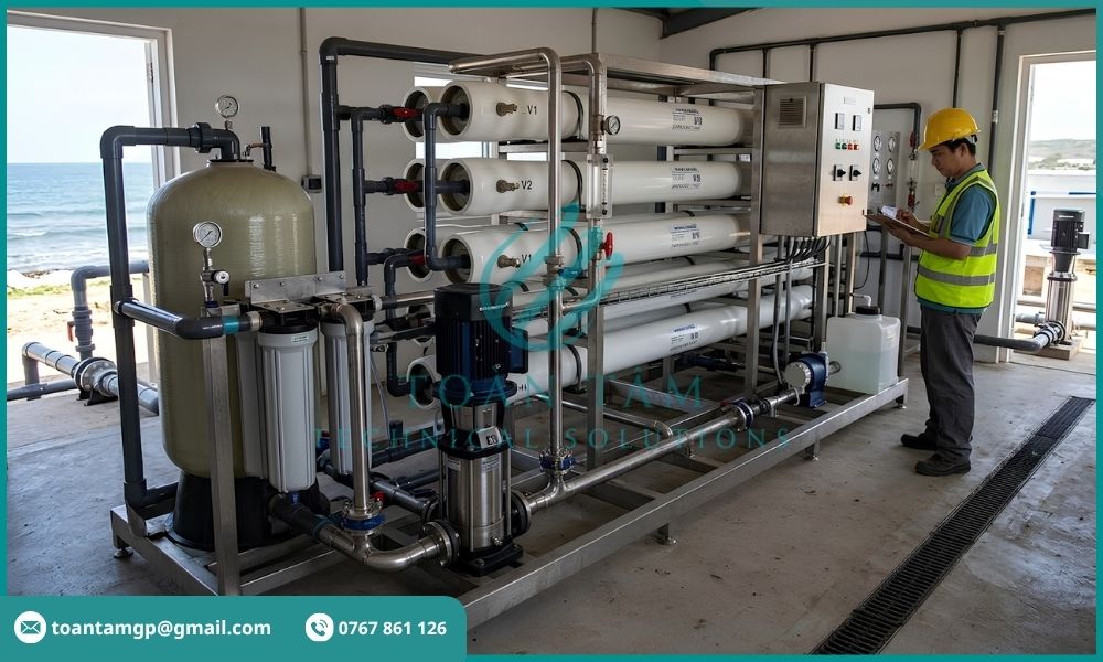 Xử lý nước nhiễm mặn bằng công nghệ màng lọc RO