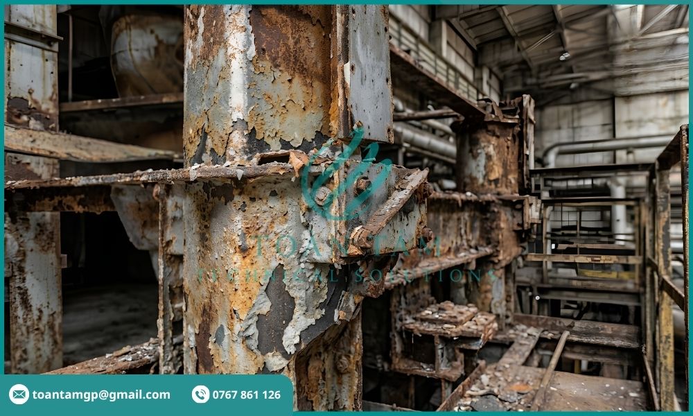 Cận cảnh thiết bị bị ăn mòn