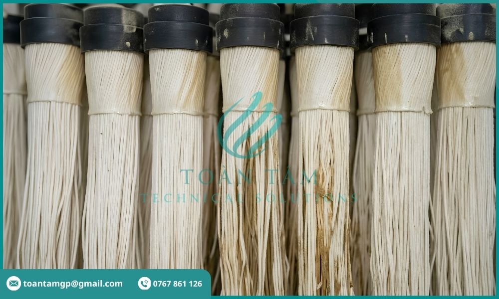 Cặn dính chặt vào sợi màng