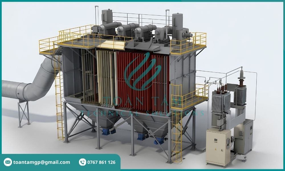 Cấu tạo hệ thống lọc bụi tĩnh điện ESP