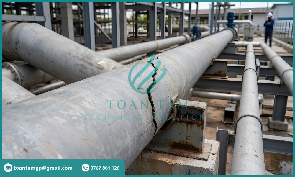 Đường ống trong hệ thống xuất hiện vết nứt