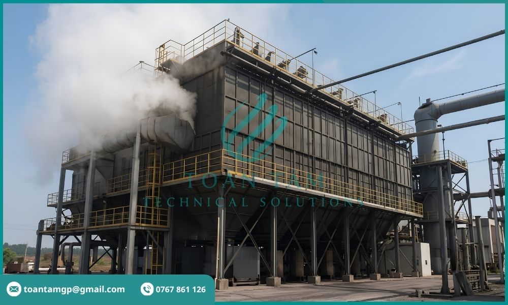 ESP xử lý dòng khí chứa bụi tại nhà máy