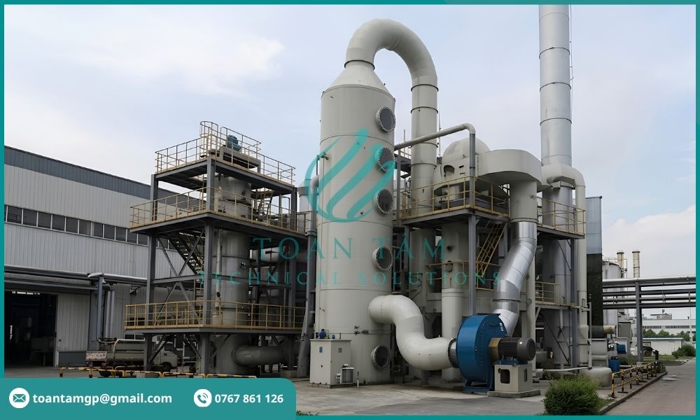 Hệ thống xử lý khí thải lò hơi đốt củi