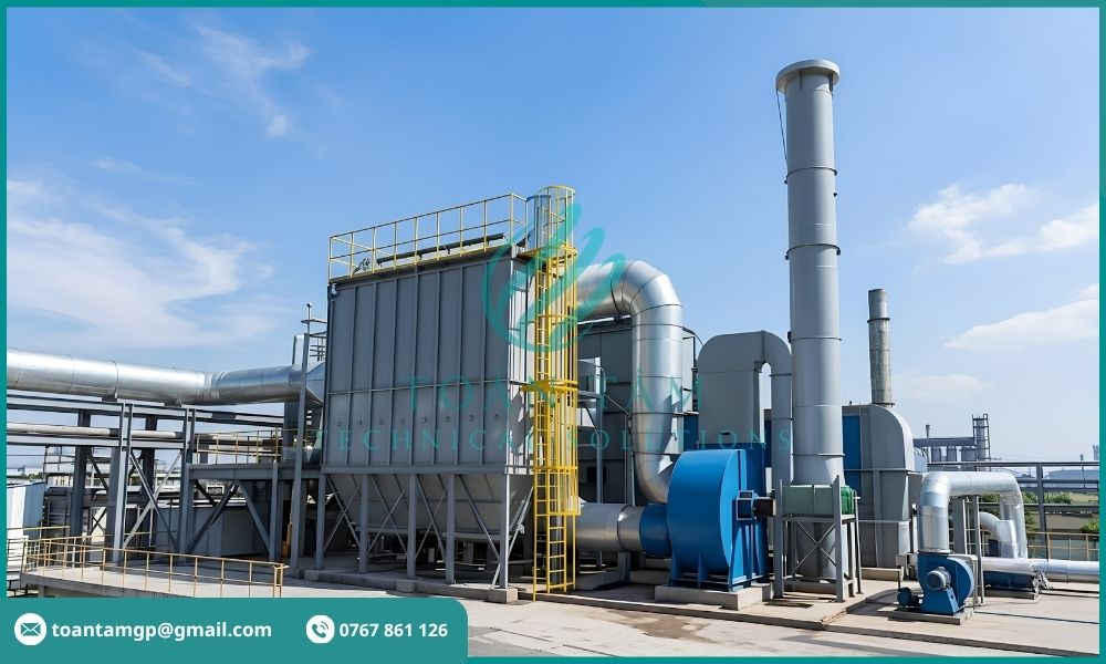 Hệ thống xử lý khí thải lò nấu nhôm hoàn chỉnh