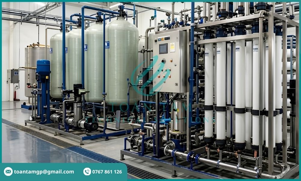 Hệ thống xử lý nước cấp hiện đại tích hợp màng UF