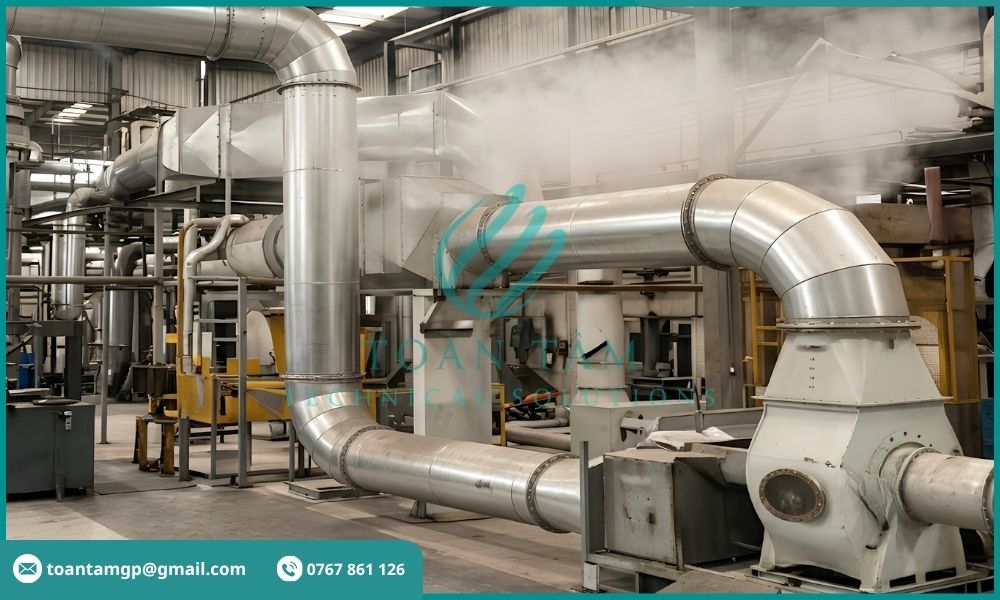 Khí sau xử lý được tuần hoàn lại cho quá trình sản xuất