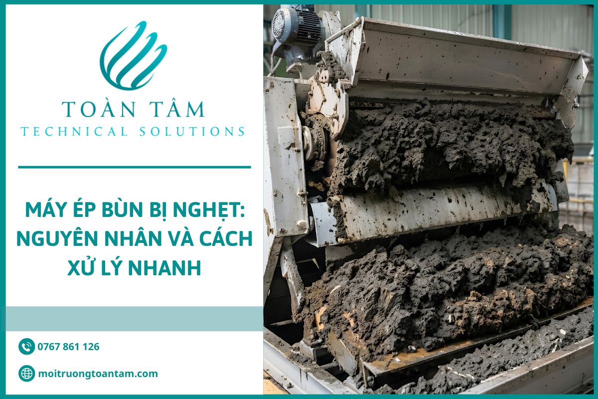 Máy ép bùn bị nghẹt nguyên nhân và cách xử lý