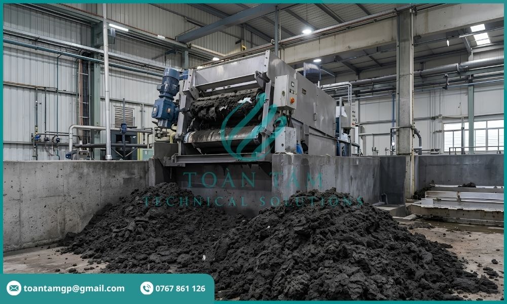 Máy ép bùn có công suất quá nhỏ