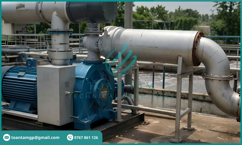 Máy thổi khí cung cấp oxy cho bể
