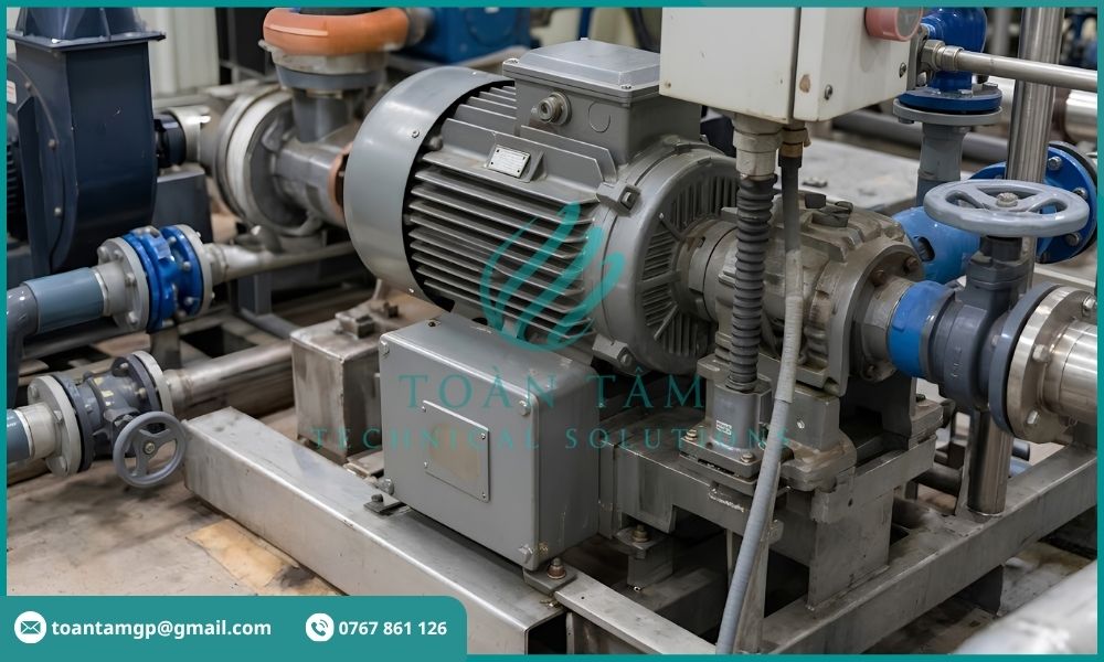 Motor máy ép bùn hoạt động quá công suất