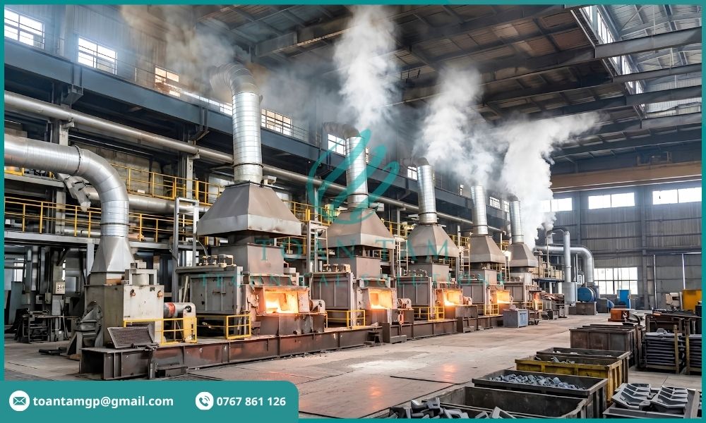 Nhiều lò nấu nhôm đang hoạt động