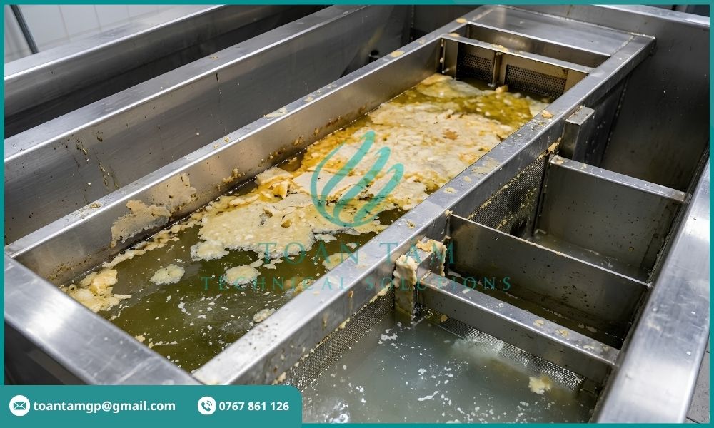 Quá trình tách mỡ trong bể tách mỡ