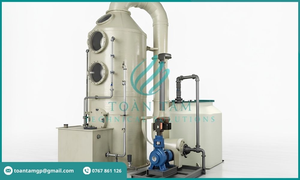 Tháp rửa khí đơn cấp một tầng đệm