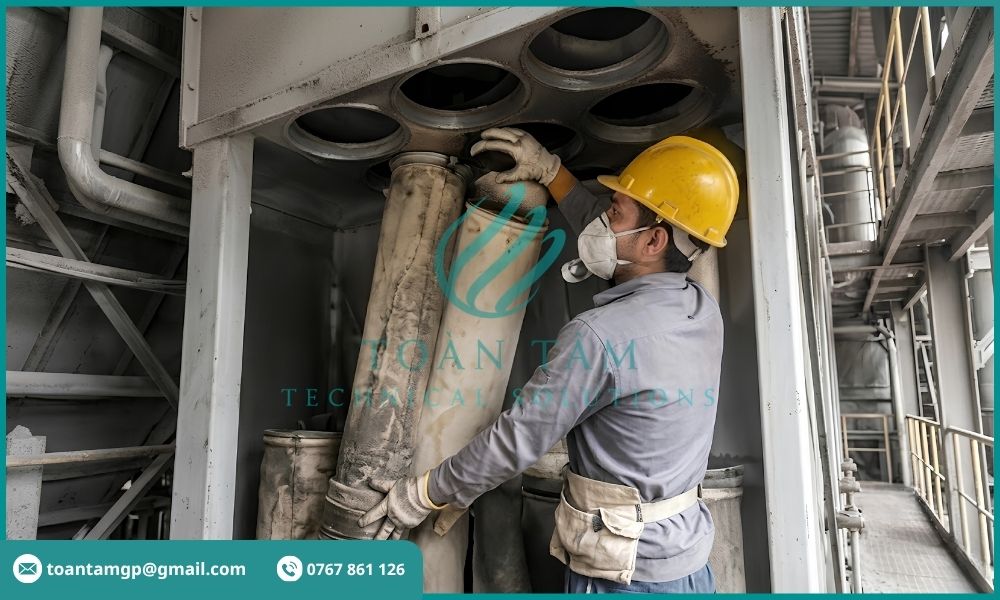 Thay thế túi lọc Bag Filter bị rách