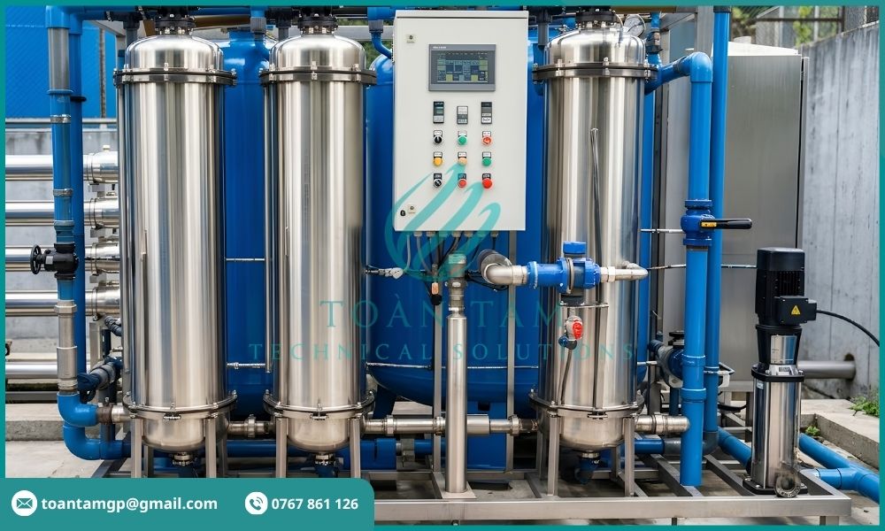Thiết bị lọc thô loại bỏ cặn trước cột than