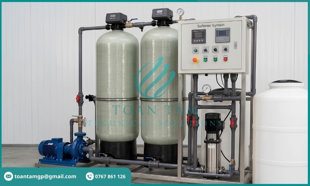 Toàn Tâm lắp đặt hệ thống làm mềm nước cho doanh nghiệp